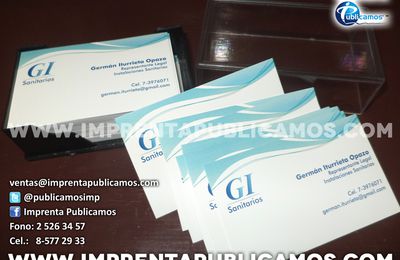 Diseño e Impresión de Tarjetas de Presentación para "Germán Iturrieta"