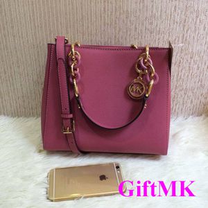 2016 New MK Handbags European and American Fashion Cynthia Red Bean Paste Color