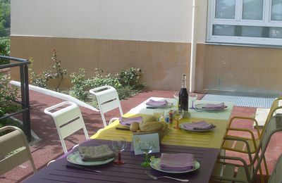 Repas en terrasse