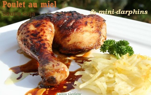 ^^Poulet miel,sauce soja & ses mini-darphins^^