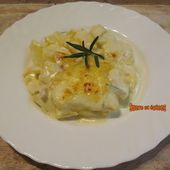 Gratin de pommes de terre au fromage de chèvre et romarin