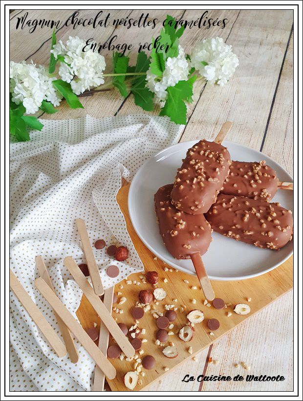 magnum maison chocolat noisettes caramélisées enrobage rocher