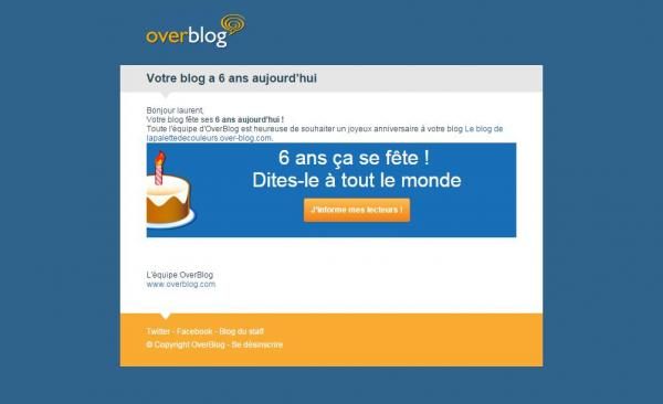 Un anniversaire, ça se fête:  6 ans déjà !