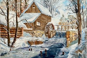 Le Vieux Moulin en hiver