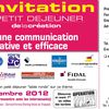 Invitation Petit Déjeuner de la Création - 13 décembre 2012