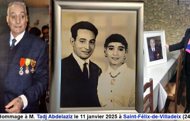 Hommage à M. Tadj Abdelaziz le 11 janvier 2025 à Saint-Félix-de-Villadeix (24)