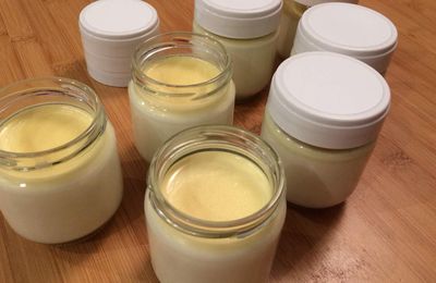 Yaourts au chocolat blanc