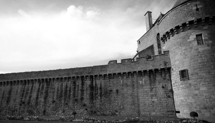 Photos de la ville de Guérande en noir et blanc