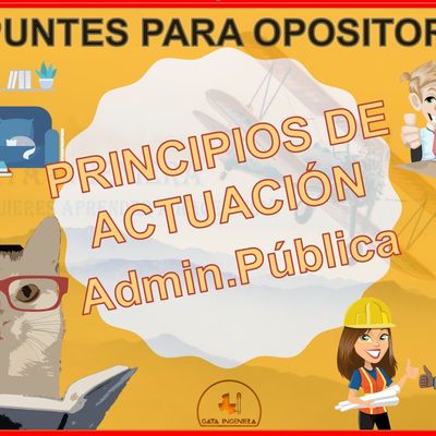 Apuntes para Opositores: PRINCIPIOS DE ACTUACION de la Administración pública