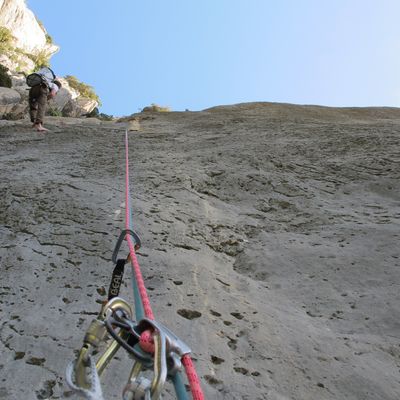 Escalade en grande voie au Verdon