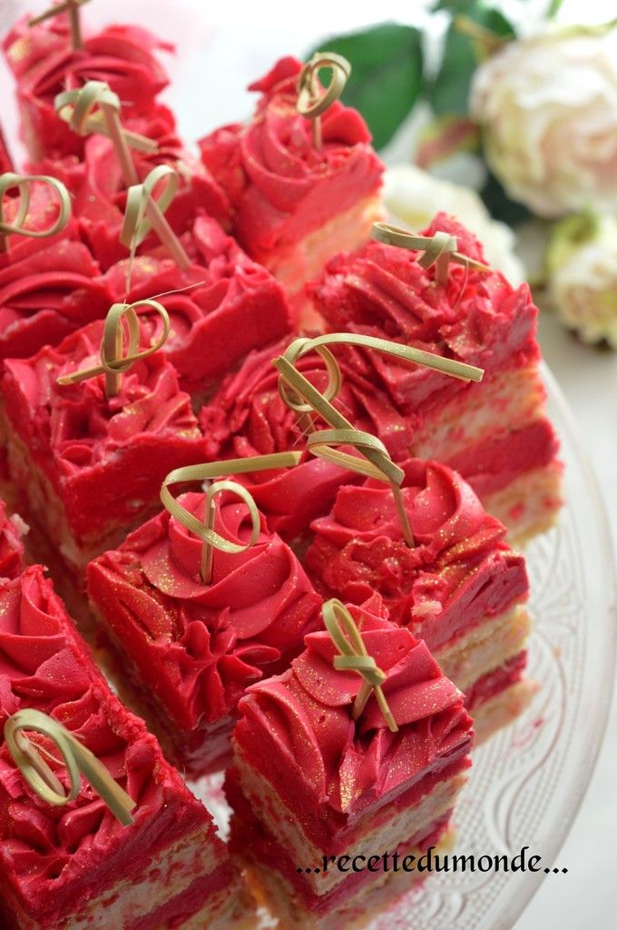 Entremet bouchée - chocolat blanc framboise