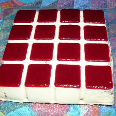 Entremet chocolat blanc framboises