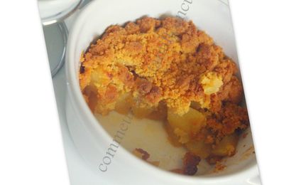 Cocotte de crumble aux pommes caramélisées