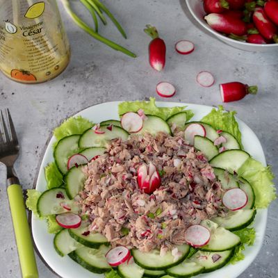 Salade de thon, concombre et radis (+idée menu)