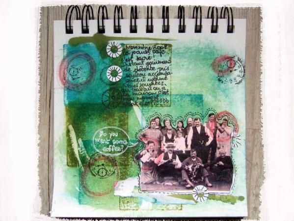  papiers, peintures, encres, tissus...s'invitent sur des tag book, des carnets, des boîtes, des meubles, des Round Robin, des ATC, des art squares...