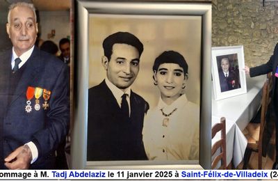 Hommage à M. Tadj Abdelaziz le 11 janvier 2025 à Saint-Félix-de-Villadeix (24)