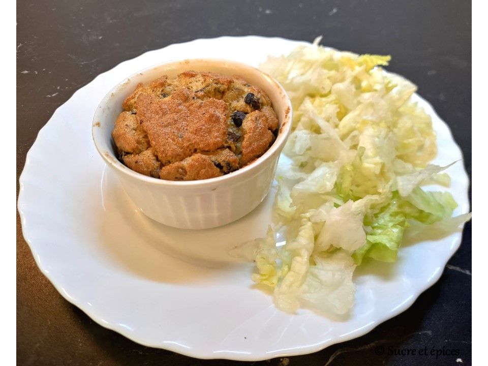 Soufflés de polenta aux champignons et romarin