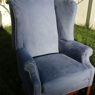 Blue Comfy American Wing Chair