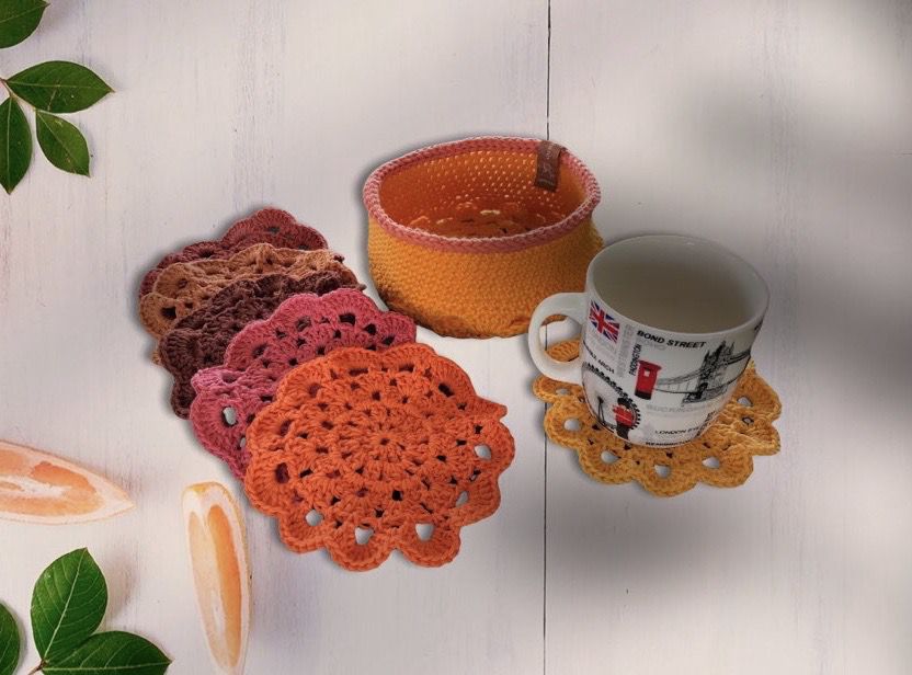 sous-verres au crochet fait main 