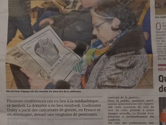 Conférence de Guillaume Doizy "La caricature de Guerre en France et en Allemagne"