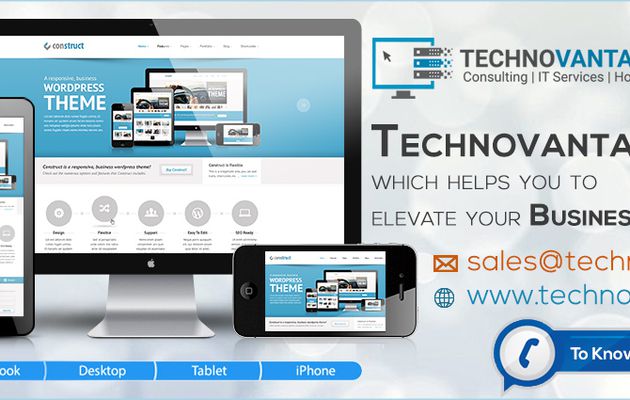  Technovantage creates website which helps you to get your business online.