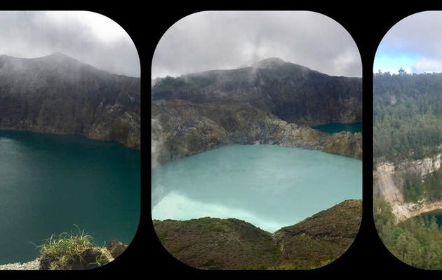 DAY167: Flores, Moni, Kelimutu volcano, 3 color lakes, from Moni to Maumere 