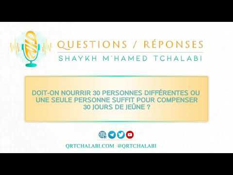 Doit-on nourrir 30 personnes différentes ou une seule personne suffit pour compenser notre jeûne ?