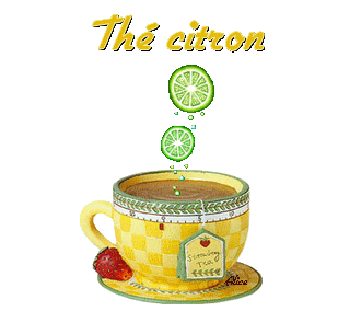 Thé - Citron - Tasse - Gif animé - Gratuit