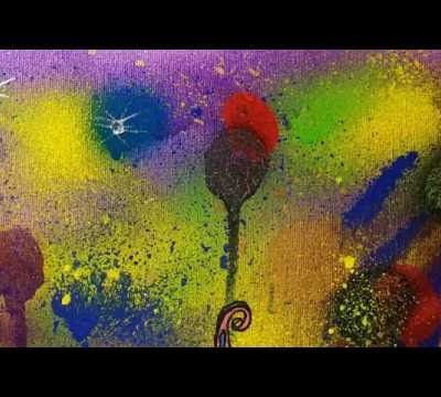 Les " S " de JaWaH 7 N° 1 ( Encre, Huile, Posca, Gouache ) sur Toile de 120 X 40 cm.