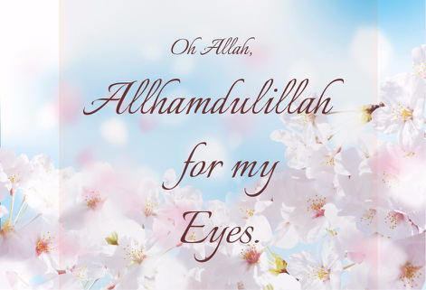 Did you thank Allah for your eyesight ?