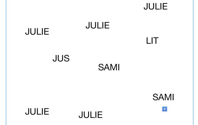 Fiche de lecture Sami et Julie - Entourer le mot JULIE - Petite section de maternelle 