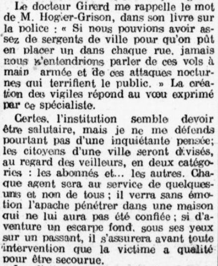 31 décembre 1907 : Des agents de sécurité à Paris grâce à un médecin venu de Turquie !