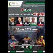 Colloque international " Gaza une étude de cas sur le Génocide" Genève le 20 janvier 2024 à 18H