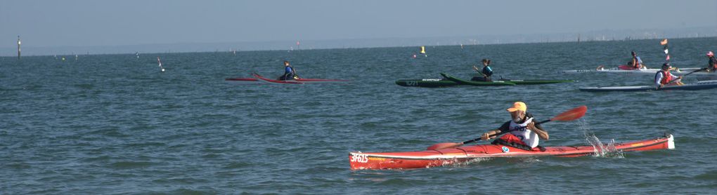 Course de loisir organisée par l'Avirons Arcachonnais, section kayak de mer, le dimanche 1er avril 2012