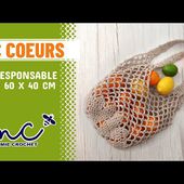 Comment faire un grand sac filet pour les courses eco responsable au crochet , tuto ,pas à pas