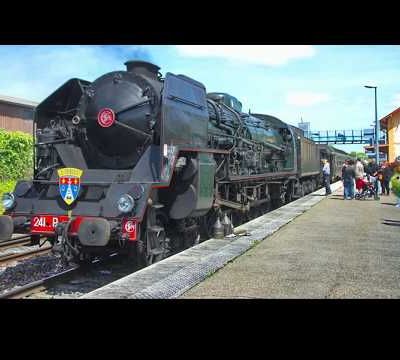 La locomotive 241 P 17 à Nevers puis à Villars-Les-Dombes