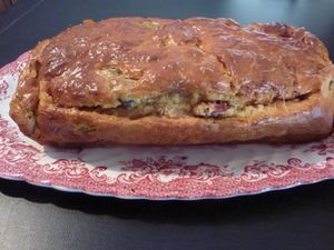 Cake au jambon cru figues