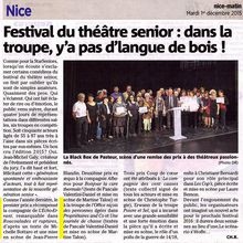 Festival Théâtre Seniors de Nice 2015: 1er Prix à l'Echo-errant pour "Roucoulades et ruptures"
