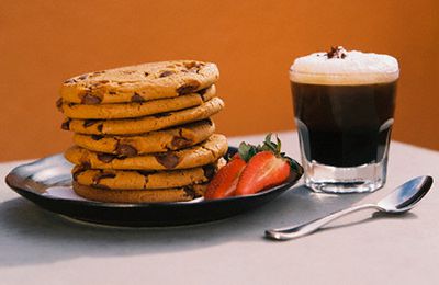 Biscuits au chocolat et au café