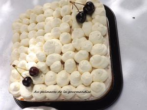 Gateau de nougat glacé aux cerises IG bas