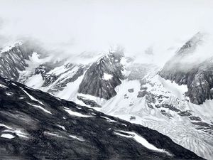  Alpes autrichiennes, Tractacus pour piano, Fusain sur papier - Vues générales de Omsk et de Krasnystaw, Huile sur toile