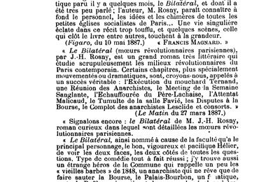 J.-H. Rosny "Réponse à une lettre anonyme à propos du Bilatéral" (1887)