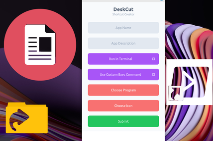 DeskCut : Pour créer des raccourcis pour vos applications Appimage et plus encore