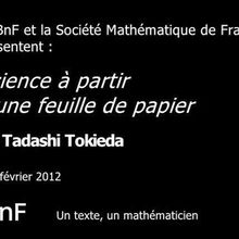 T. Tokieda : Science à partir d'une feuille de papier