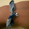 Bracelet Froufrou bleu et coeur