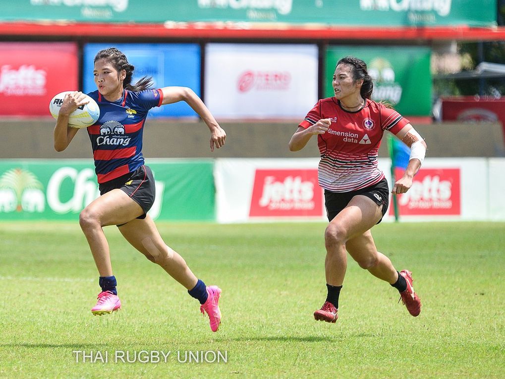 L'équipe Thailandaise de Rugby à 7 féminin.
