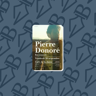 Concert : Pierre Donoré au Café de la Danse le 30 septembre