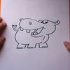 Como dibujar un hipopotamo paso a paso