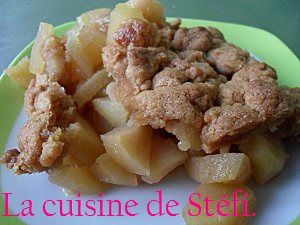 Crumble aux pommes.