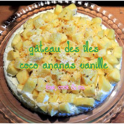 Gâteau des îles coco ananas vanille 